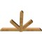 Ekena Millwork Kennewick Rough Sawn Timber Gable Bracket, Western Red Cedar, 84"W x 53"H x 4"D x 6"F, 15/12 Pitch GBW084X53X0406KEN00RWR - alternate 5